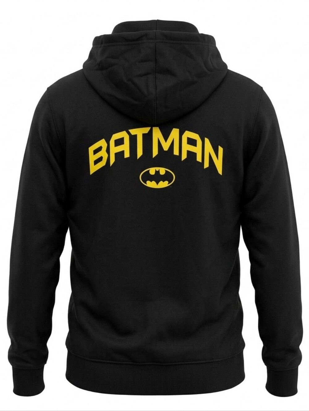 Batman DC Black Zip Up Jacket Mens Graphic Warner Bros Size Large NWOT